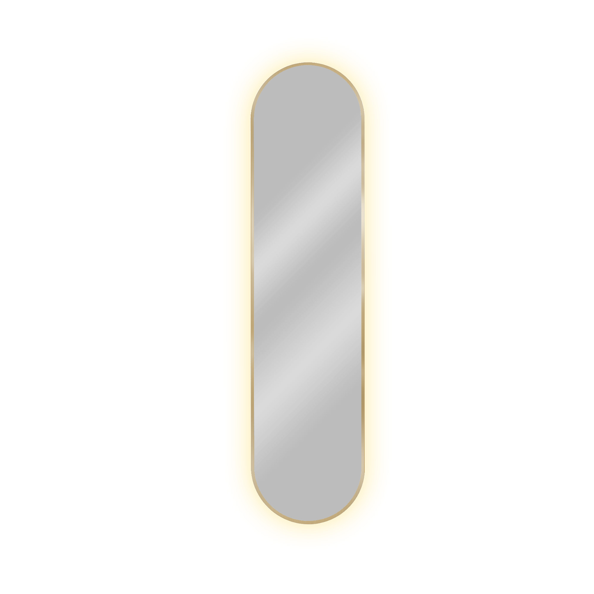 Baltica Design Tiny Border Pastille espejo 50x100 cm oval con iluminación dorado 5904107926261
