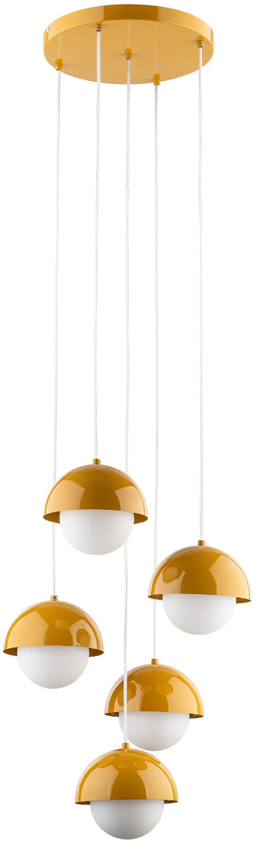 TK Lighting Bono lámpara colgante 5x8 W amarillo 10268