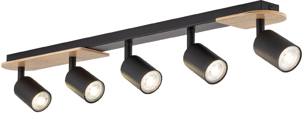 TK Lighting Cover lámpara de techo 5x10 W negro 5777