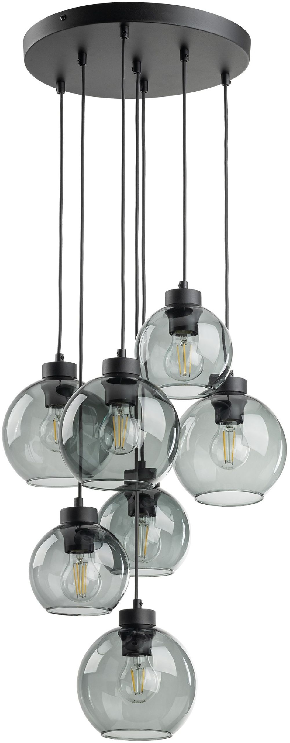 TK Lighting Cubus lámpara colgante x15 W negro 10207