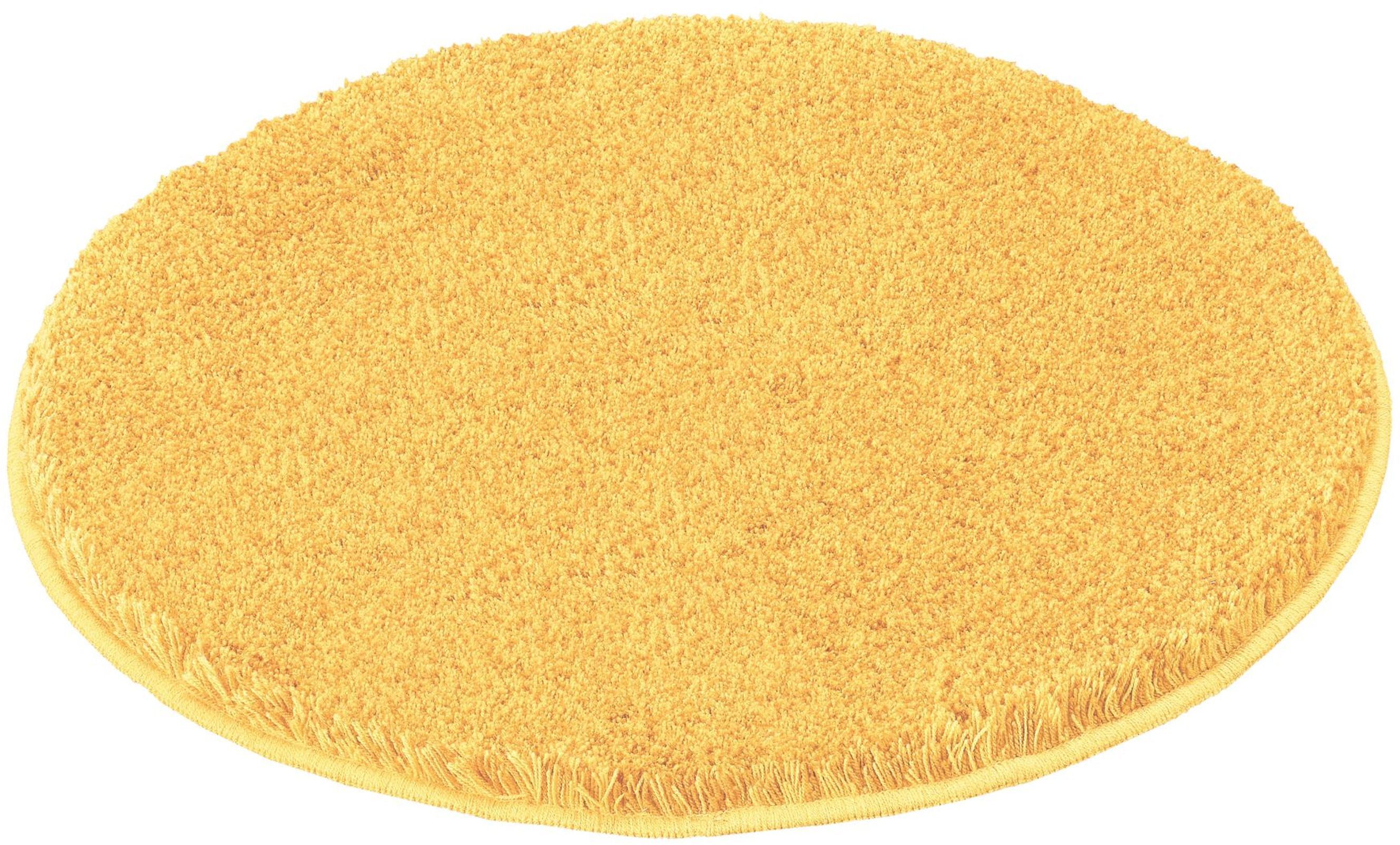 Kleine Wolke Relax alfombrilla para baño 100x100 cm circular amarillo 5405553521