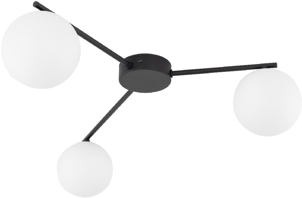 TK Lighting Elton lámpara de techo 3x8 W negro 10261
