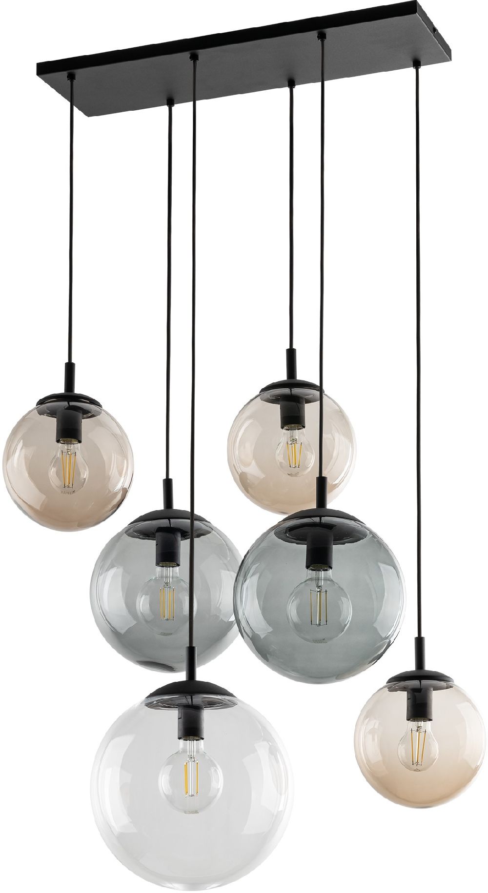 TK Lighting Esme lámpara colgante x15 W grafito 4819