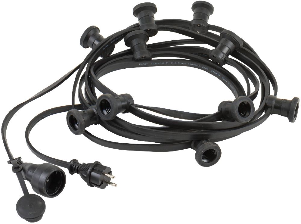 TK Lighting Girlanda guirnalda exterior x15 W negro 4341