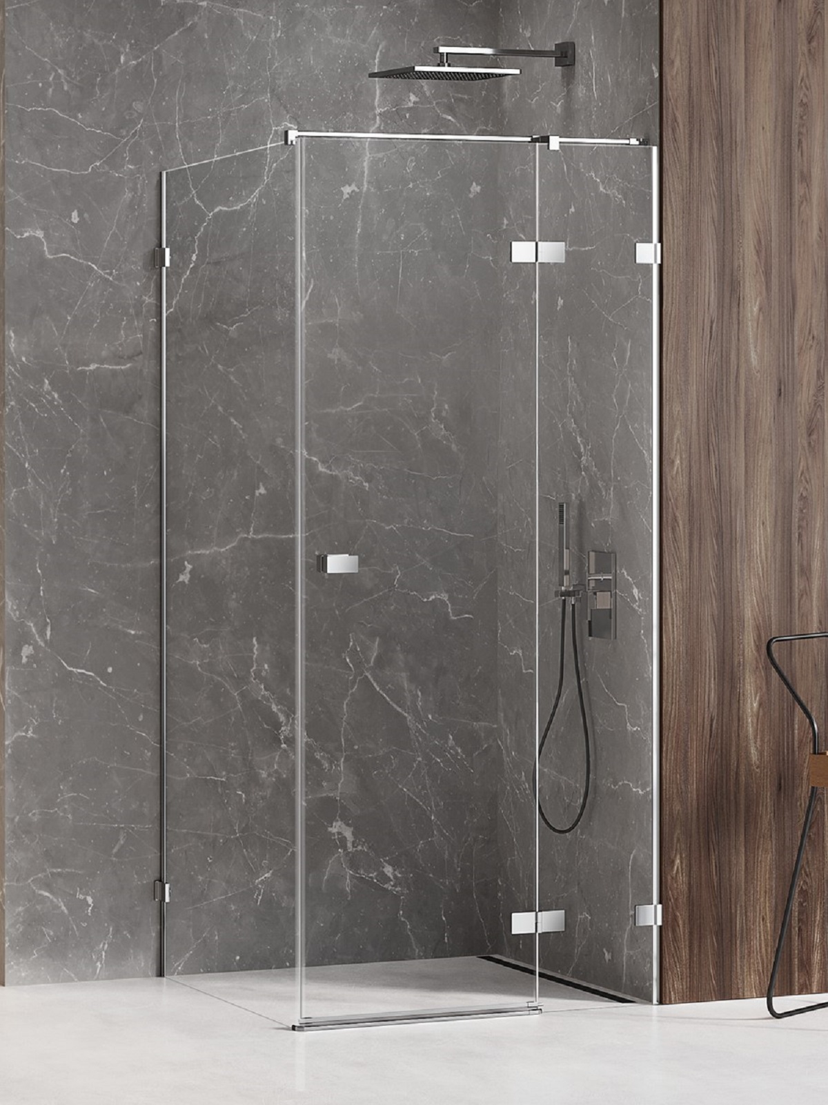 New Trendy Avexa cabina de ducha 110x90 cm rectangular cromo brillo/vidrio transparente EXK-1496