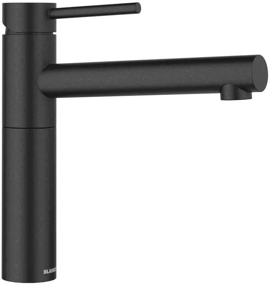 Blanco Alta grifo de cocina de pie negro 527530
