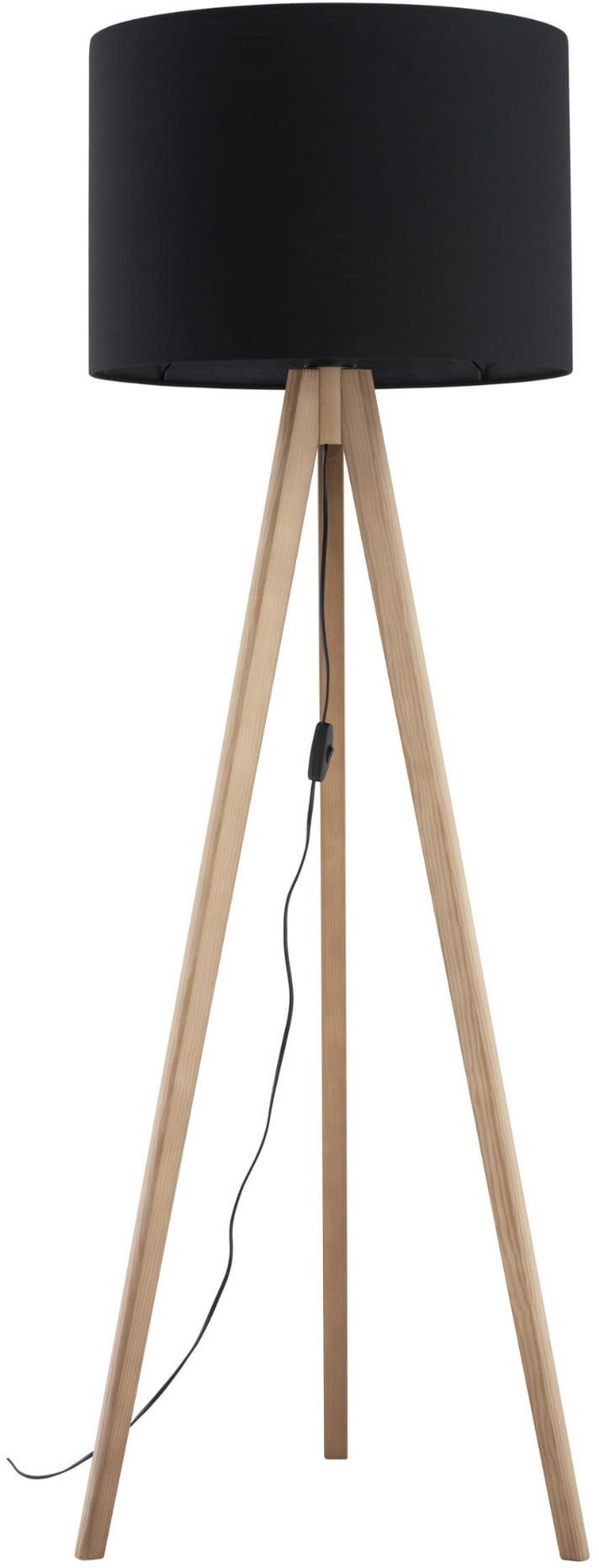 TK Lighting Grand lámpara de pie 1x15 W negro-madera 16008