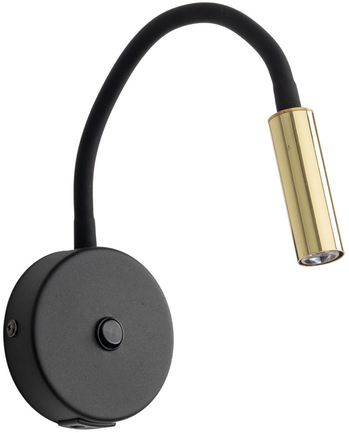 TK Lighting Lagos lámpara de pared 1x6 W negro-oro 10201