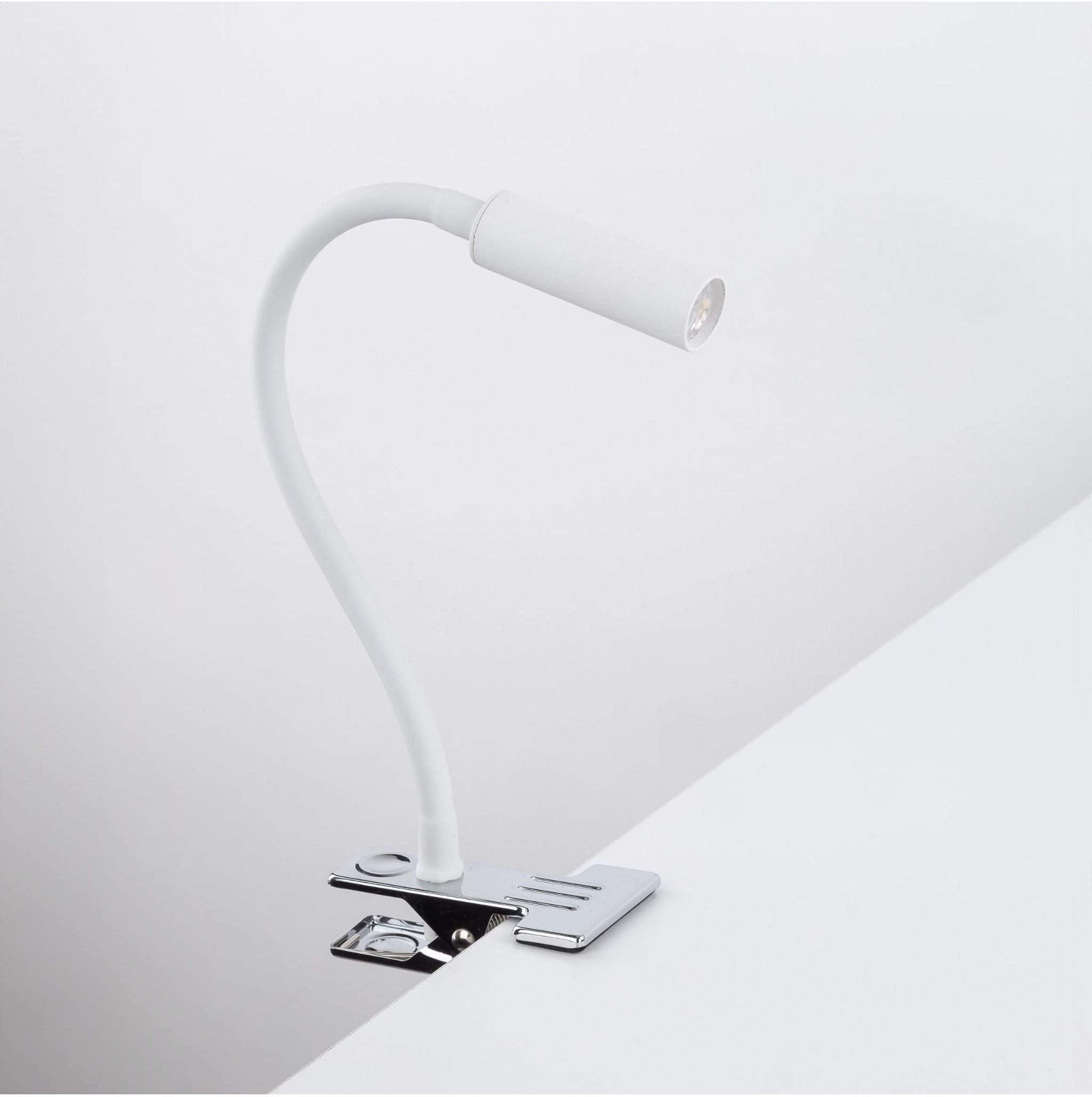 TK Lighting Lagos lámpara para escritorio 1x6 W blanco-cromo 16024