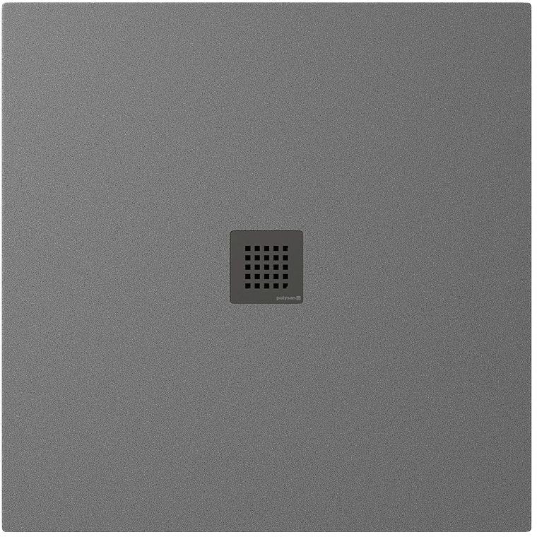 Polysan Treneca plato de ducha cuadrado 90x90 cm gris 84300.31