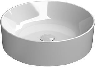 GSI Kube lavabo 45x45 cm circular sobre encimera blanco 942711