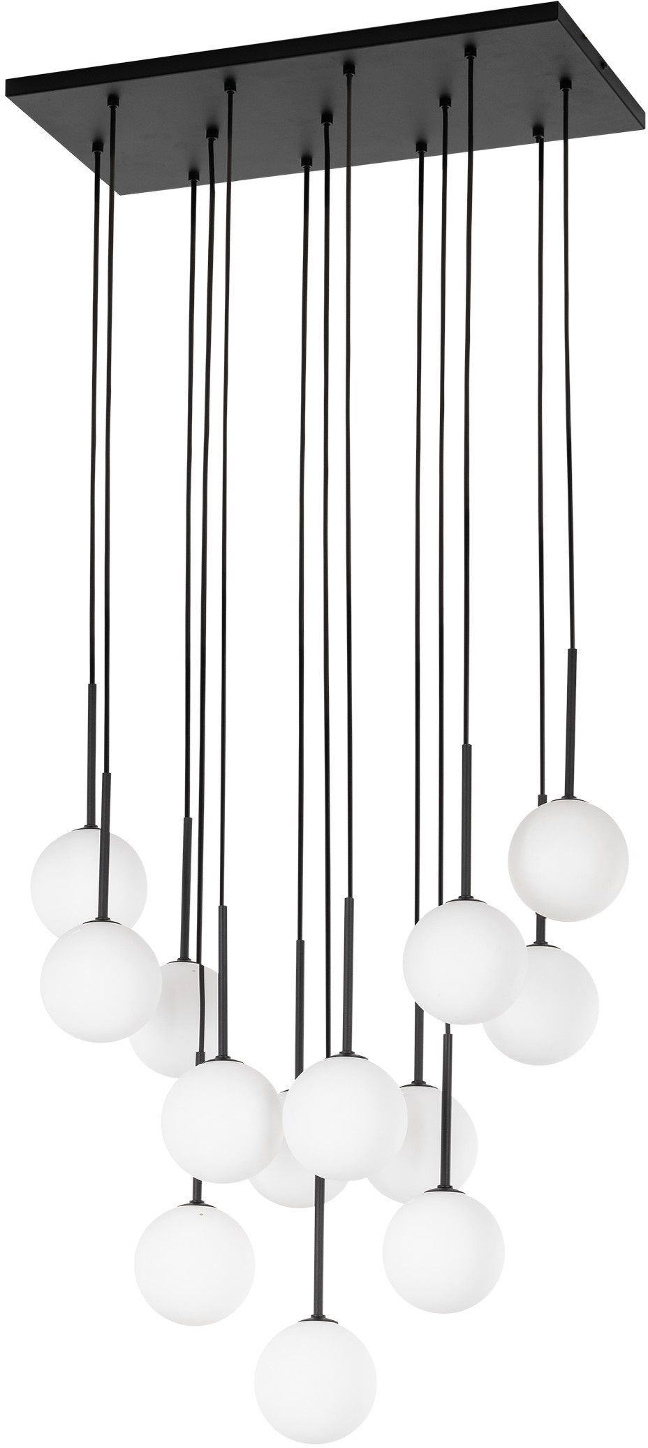 TK Lighting Martin lámpara colgante x6 W blanco-negro 10079