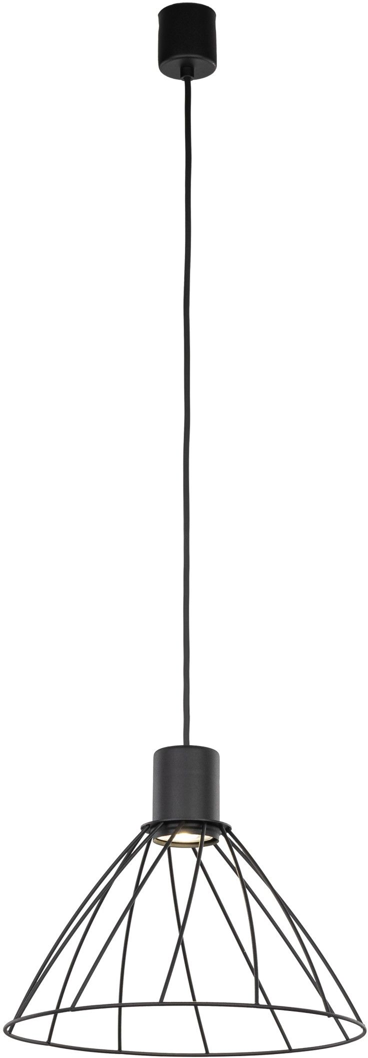 TK Lighting Modesto lámpara colgante 1x10 W negro 10160