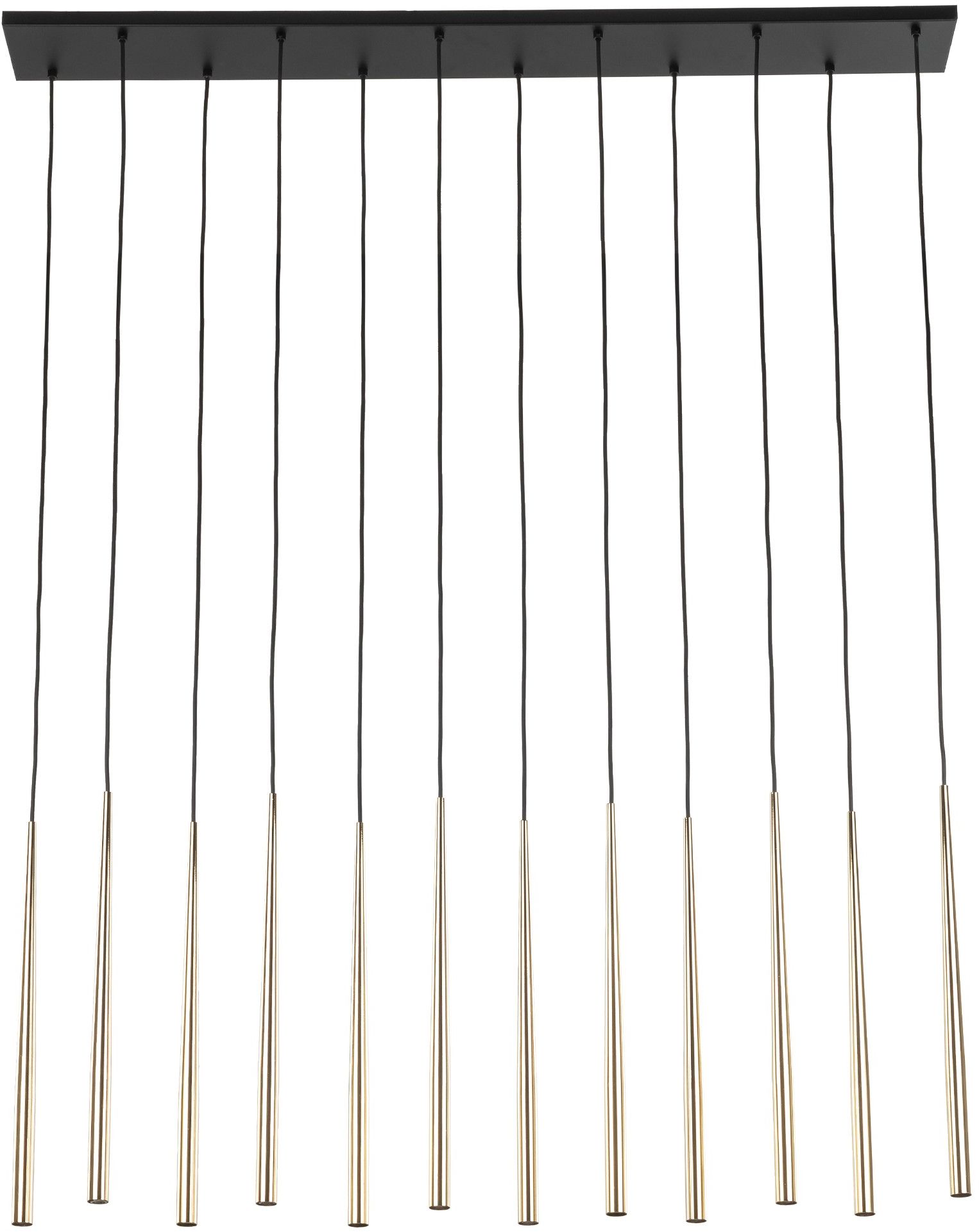 TK Lighting Piano lámpara colgante x8 W negro-oro 10119