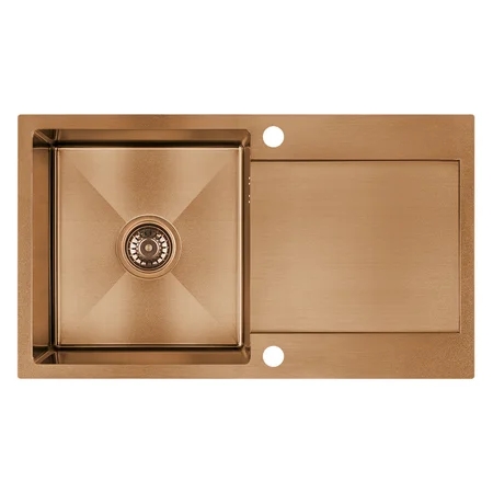 Laveo Marmara fregadero de acero 76x44 cm cobre SAM_811T