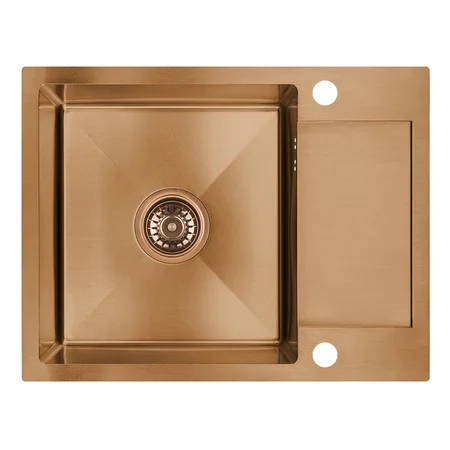Laveo Marmara fregadero de acero 57x44 cm cobre SAM_813T