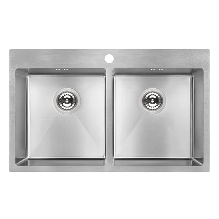 Laveo Marmara fregadero de acero 78x48 cm acero SAM_020T