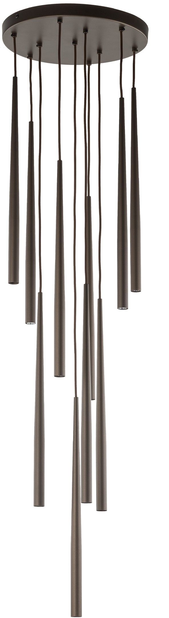 TK Lighting Piano lámpara colgante x8 W marrón 10110