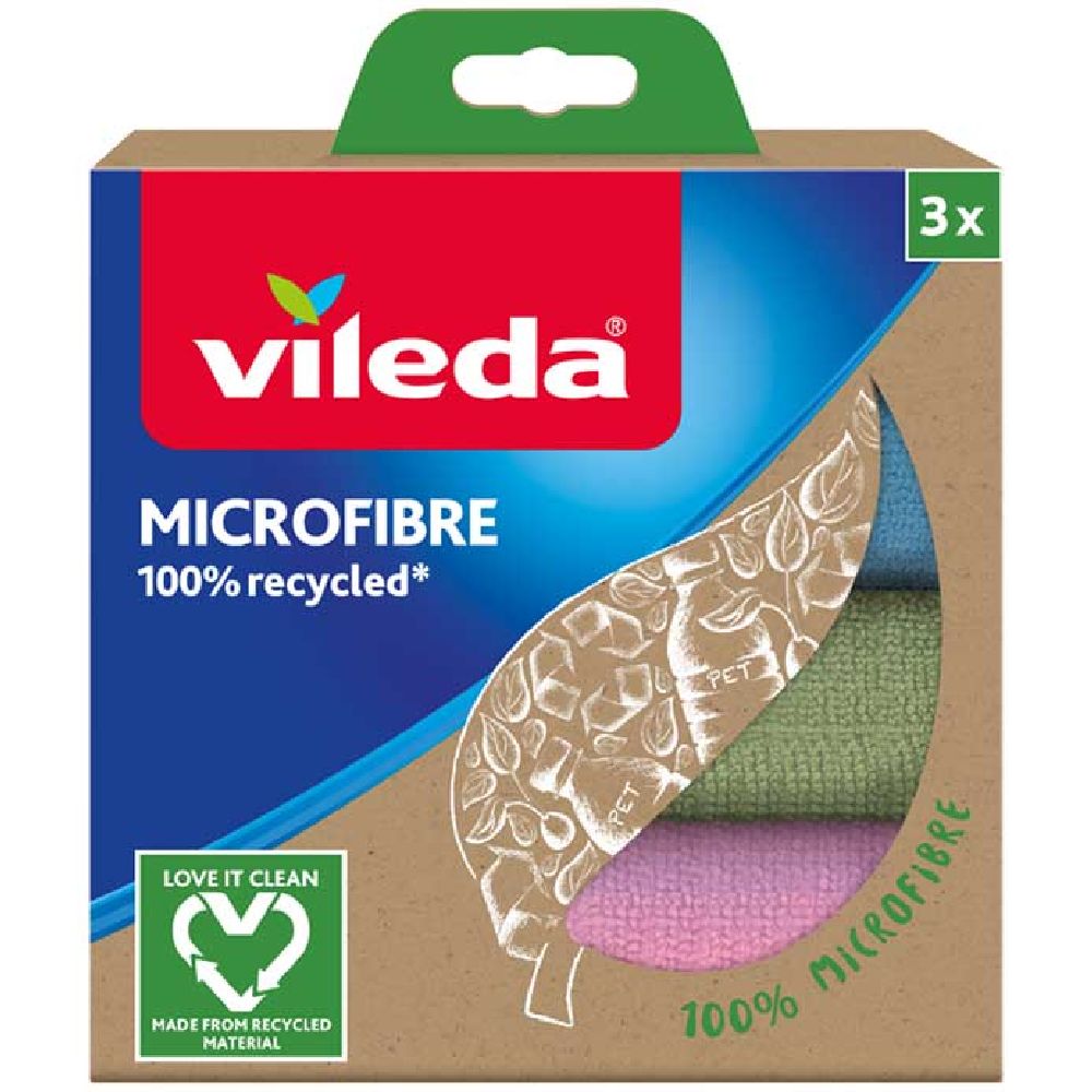Vileda Mikrofibra 100% Recycled juego de paños de limpieza 168310