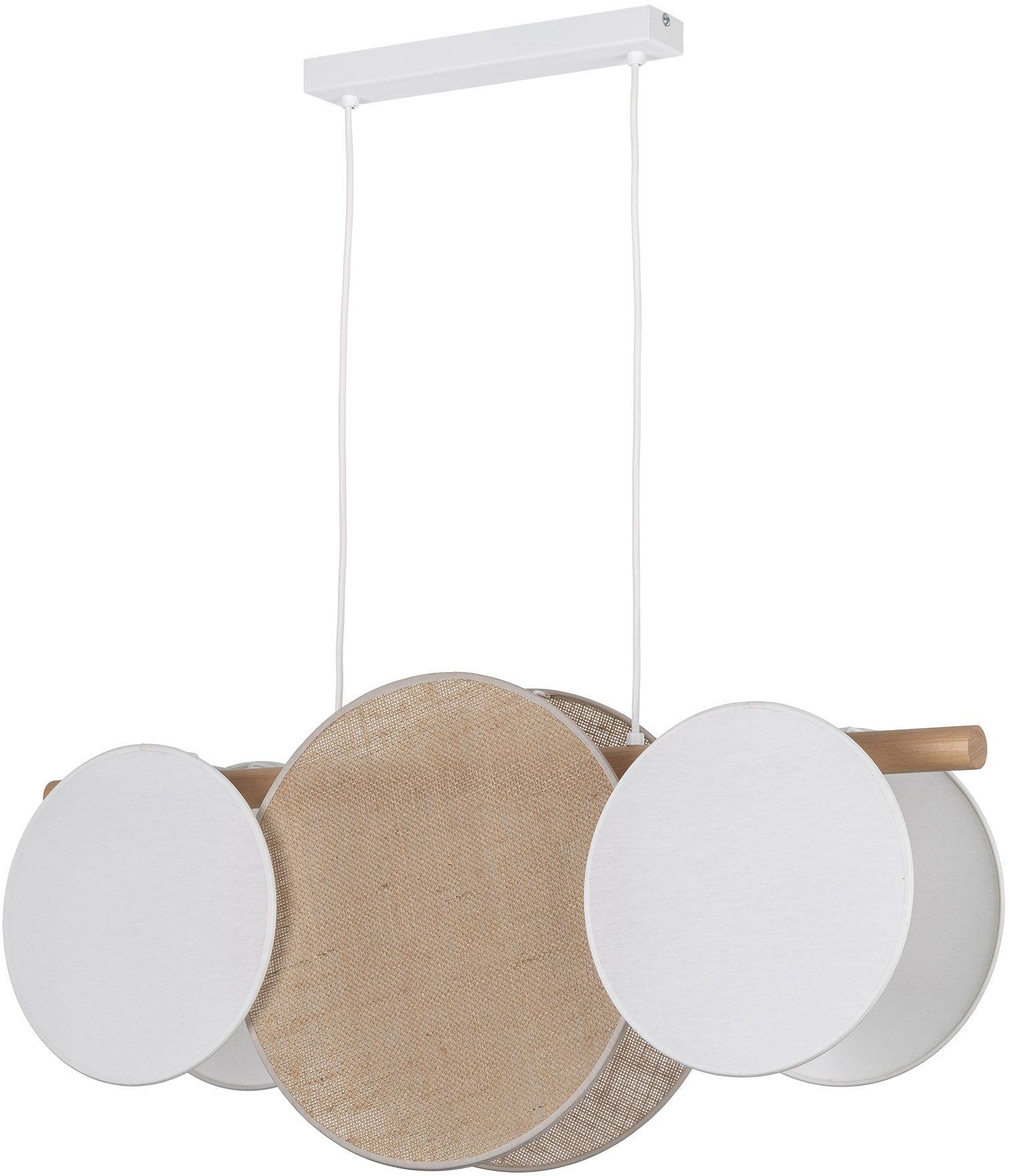 TK Lighting Pulse lámpara colgante 3x15 W blanco-madera 10005