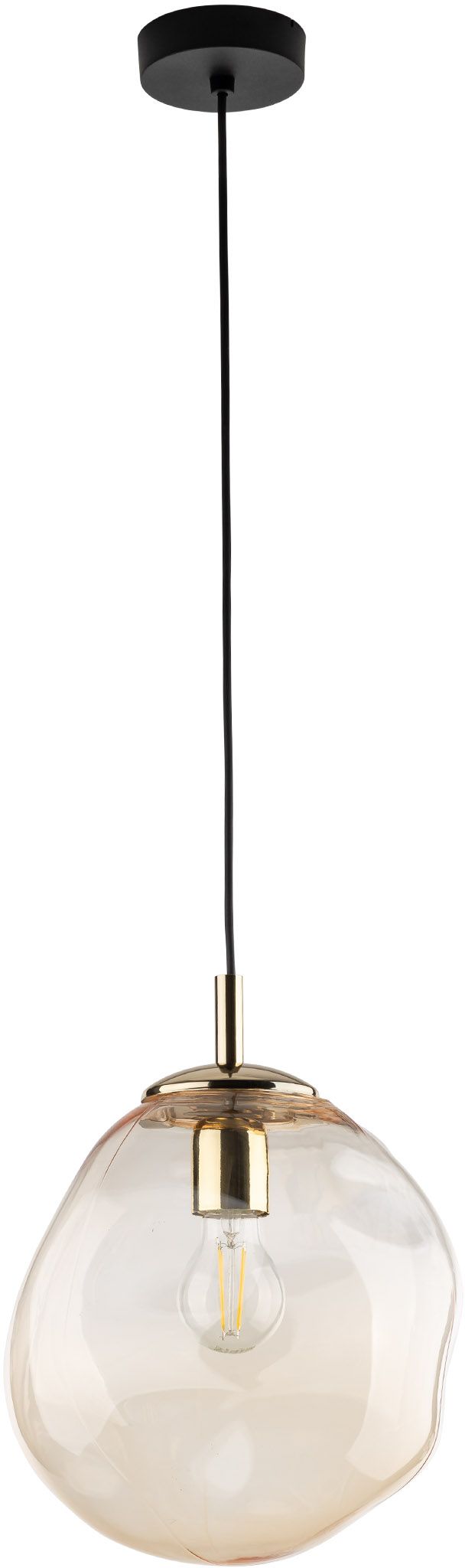 TK Lighting Sol lámpara colgante 1x15 W negro-ámbar 10083