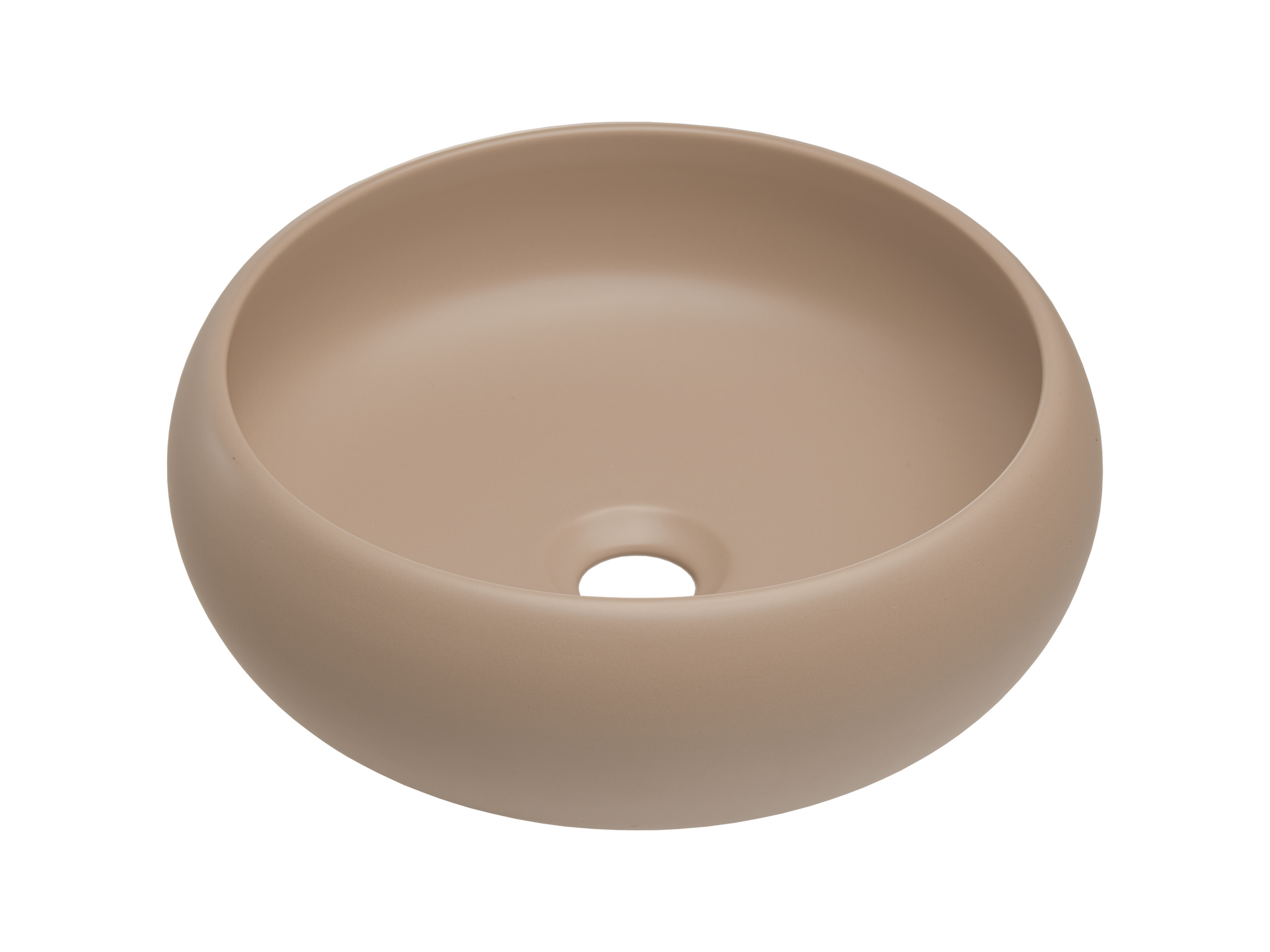 Comad Wiki lavabo 36x36 cm circular sobre encimera marrón/beige UN-WIKI-MC