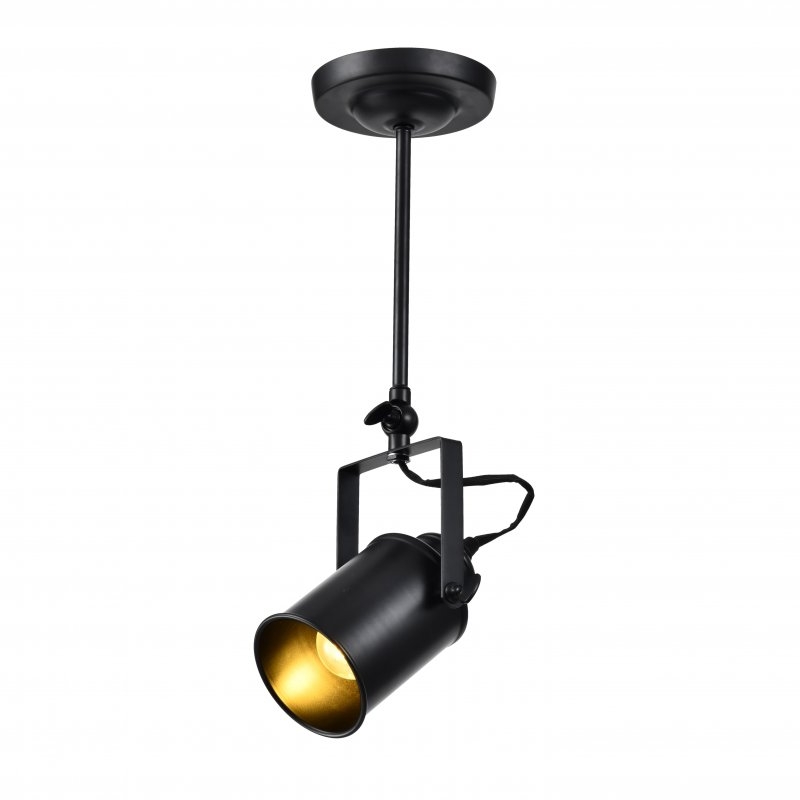 GTV Demir lámpara colgante 1x40 W negro OS-DEM-10-DEC