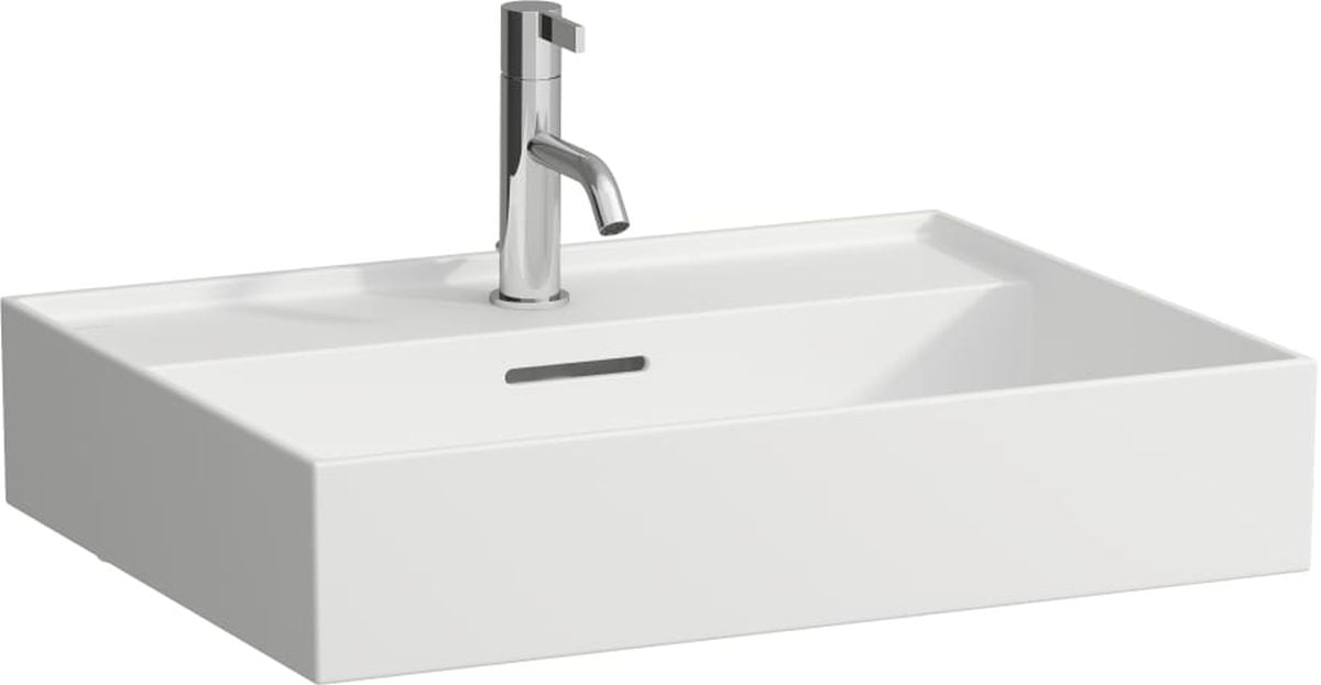 Laufen Kartell lavabo 60x46 cm rectangular clásico-para mueble blanco mate H8103337571041