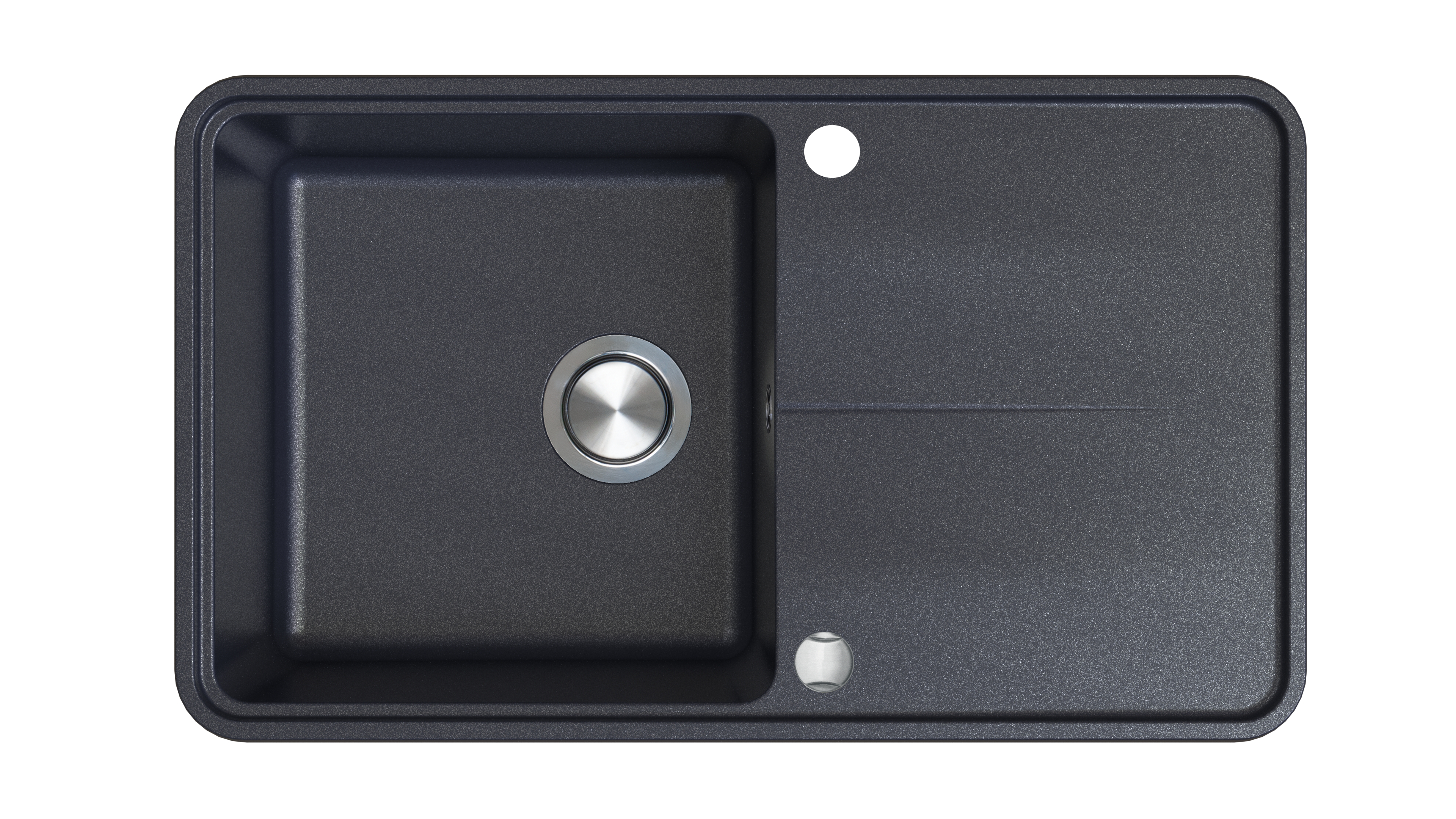 Berg Victoria fregadero de granito 78x50 cm negro-gris/grafito/ónix BRV1411