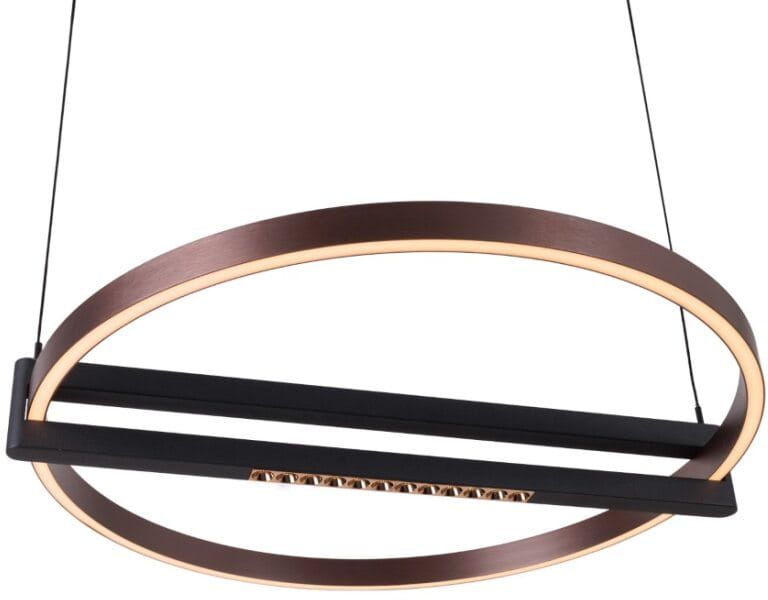 MaxLight Singapur lámpara colgante 1x48 W negro-café P0552