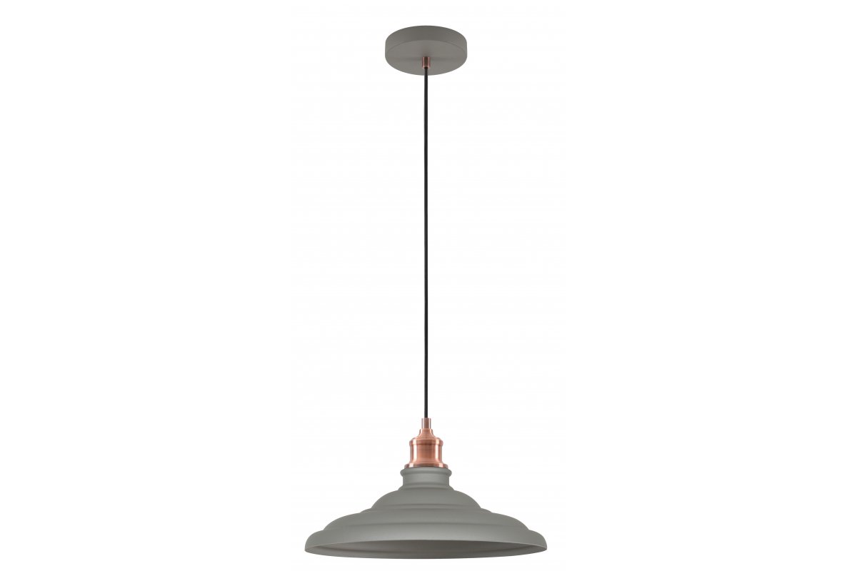 GTV Loret lámpara colgante 1x40 W gris/gris ceniza OS-LOR-L-E27-15-DEC