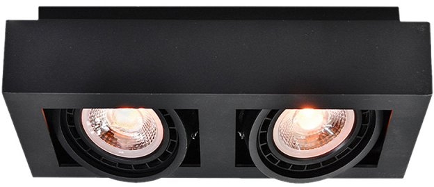 GTV Loid lámpara de techo 2x40 W negro OS-LOID-2GU10-10-DEC