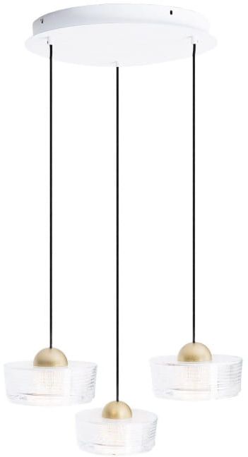 MaxLight Lipari lámpara colgante 3x22 W transparente-oro P0543