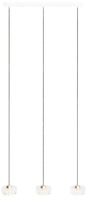 MaxLight Lipari lámpara colgante 3x22 W transparente-oro P0545