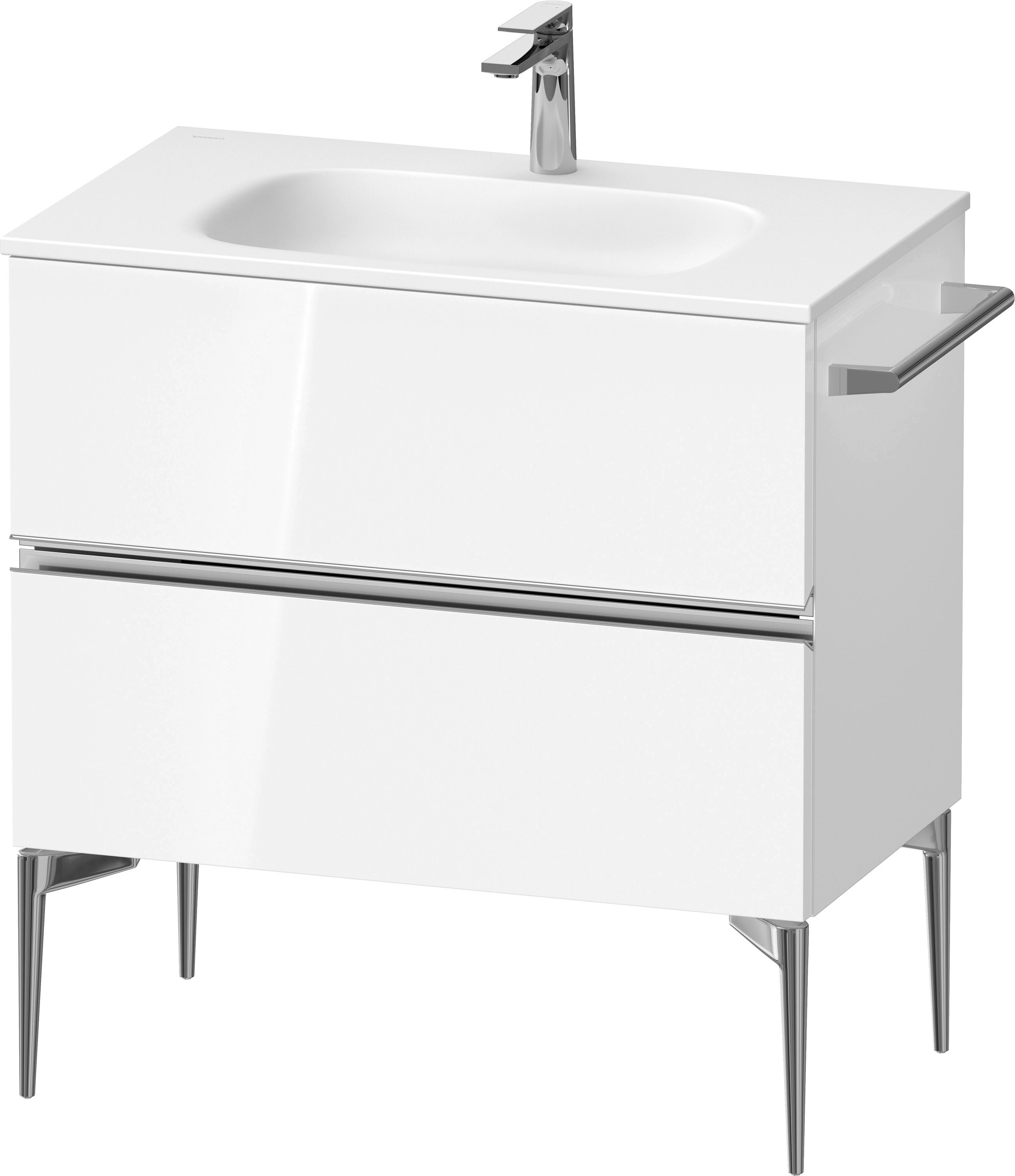 Duravit Sivida armario 81x47.7x59.2 cm suspendido, para lavabo blanco-cromo SV4651010220000