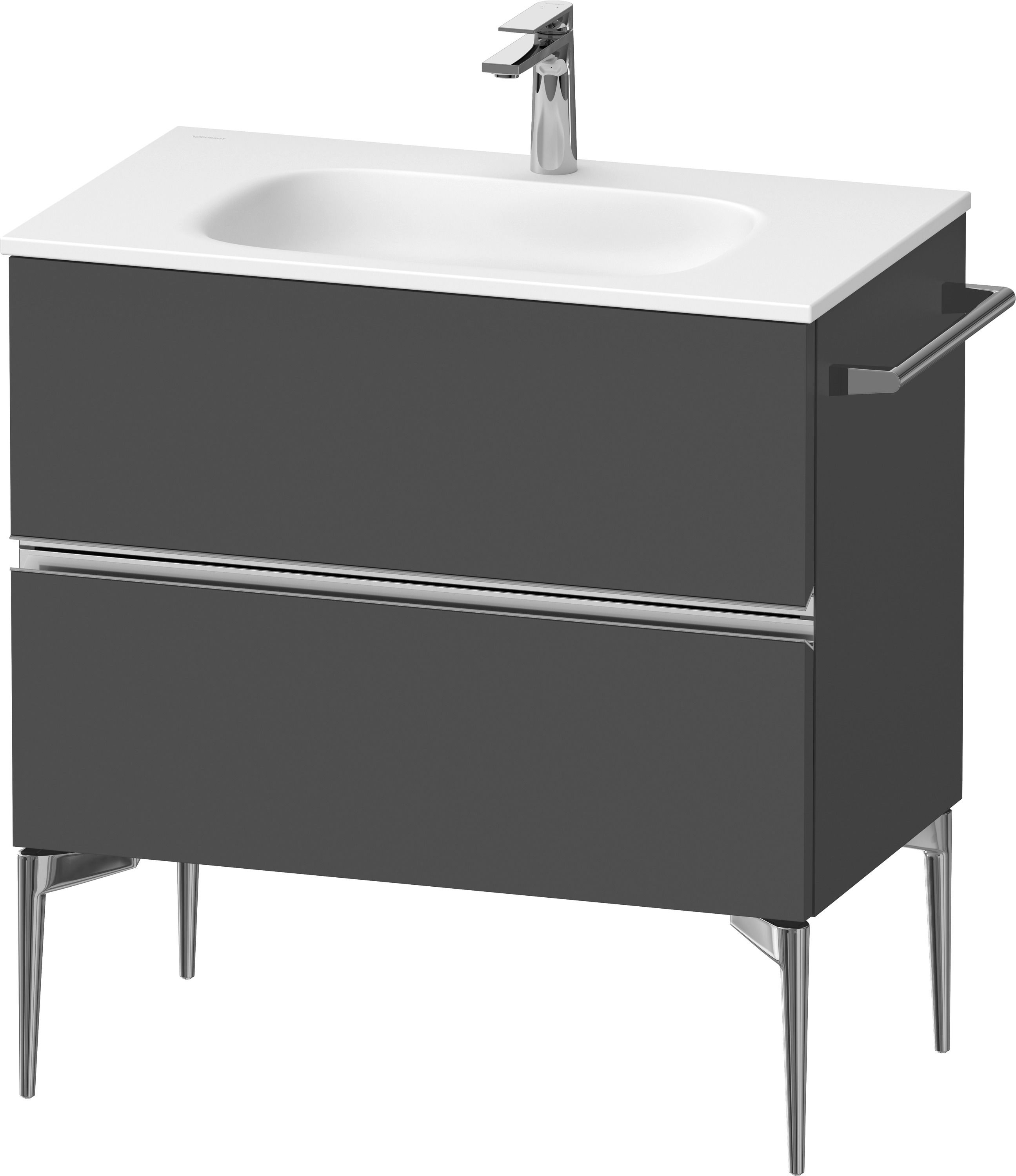 Duravit Sivida armario 81x47.7x59.2 cm suspendido, para lavabo grafito-cromo SV4651010490000