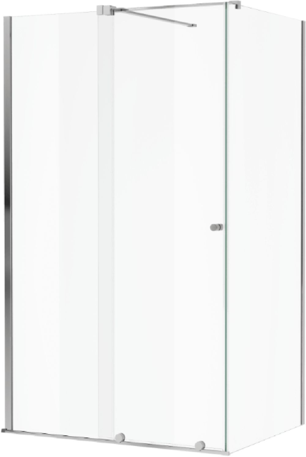 Conjunto kit de montaje Excellent Ortigo KAEX.5012.1014.CR, puerta de ducha Excellent Ortigo KAEX.5007.01.1400.LP1/2, KAEX.5007.01.1400.LP2/2, KAEX.5022800, KAEX.5022.CR