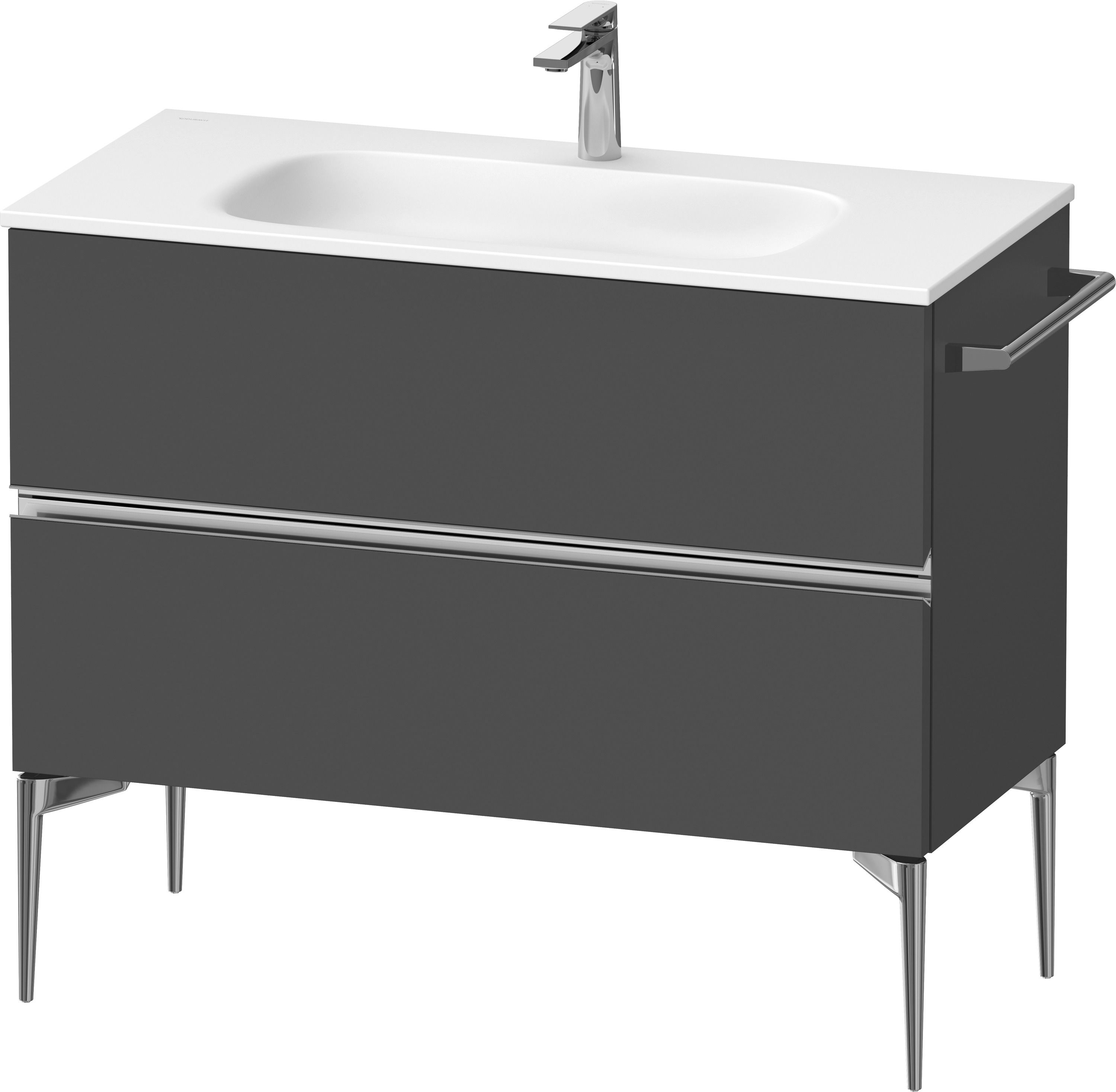 Duravit Sivida armario 101x47.7x59.2 cm suspendido, para lavabo grafito-cromo SV4652010490000