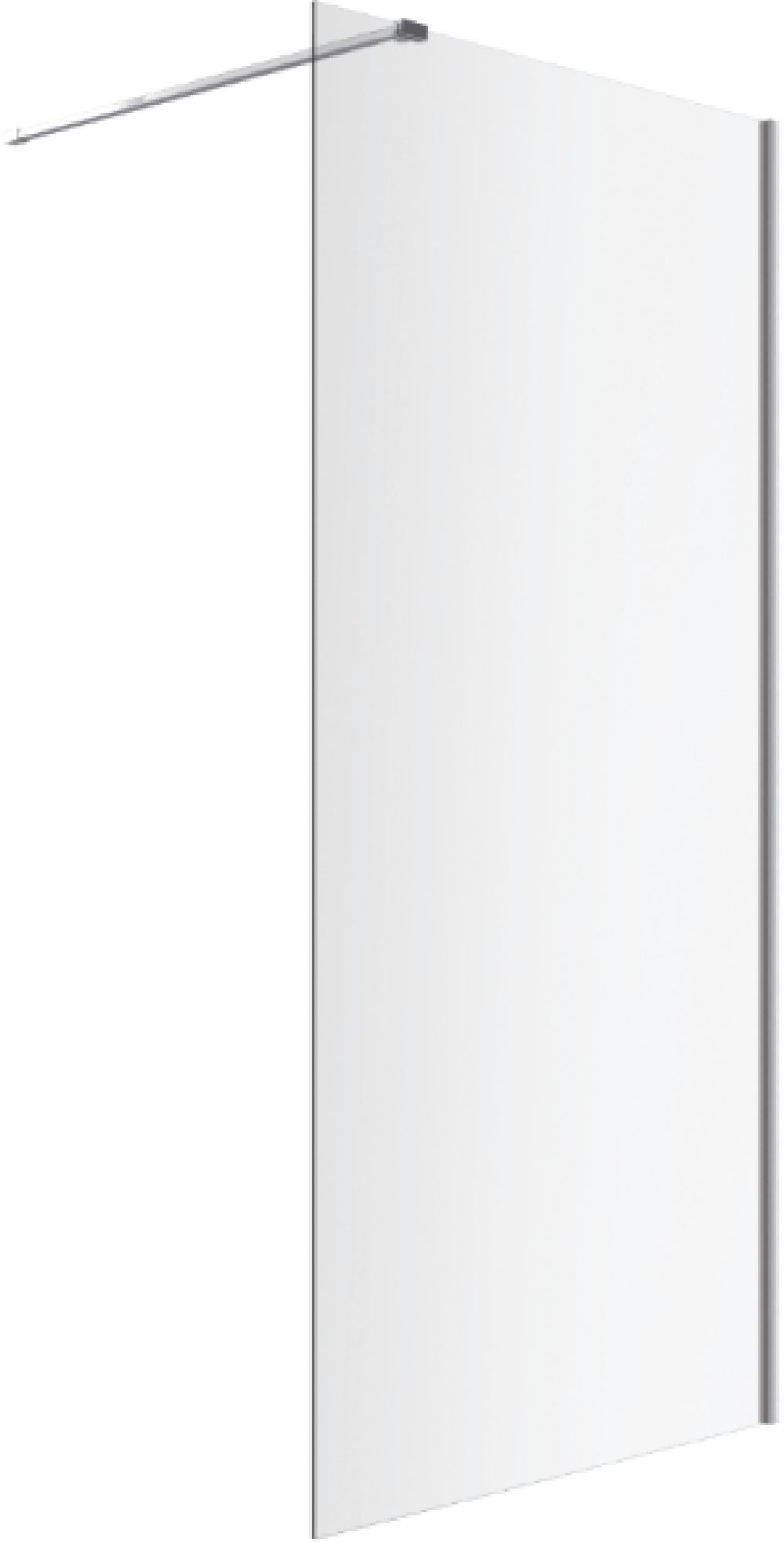 Conjunto mampara de ducha walk-in Excellent Vidoq KAEX.1512.1085.2000.06.01, kit de montaje Excellent Vidoq KAEX.1519.CR