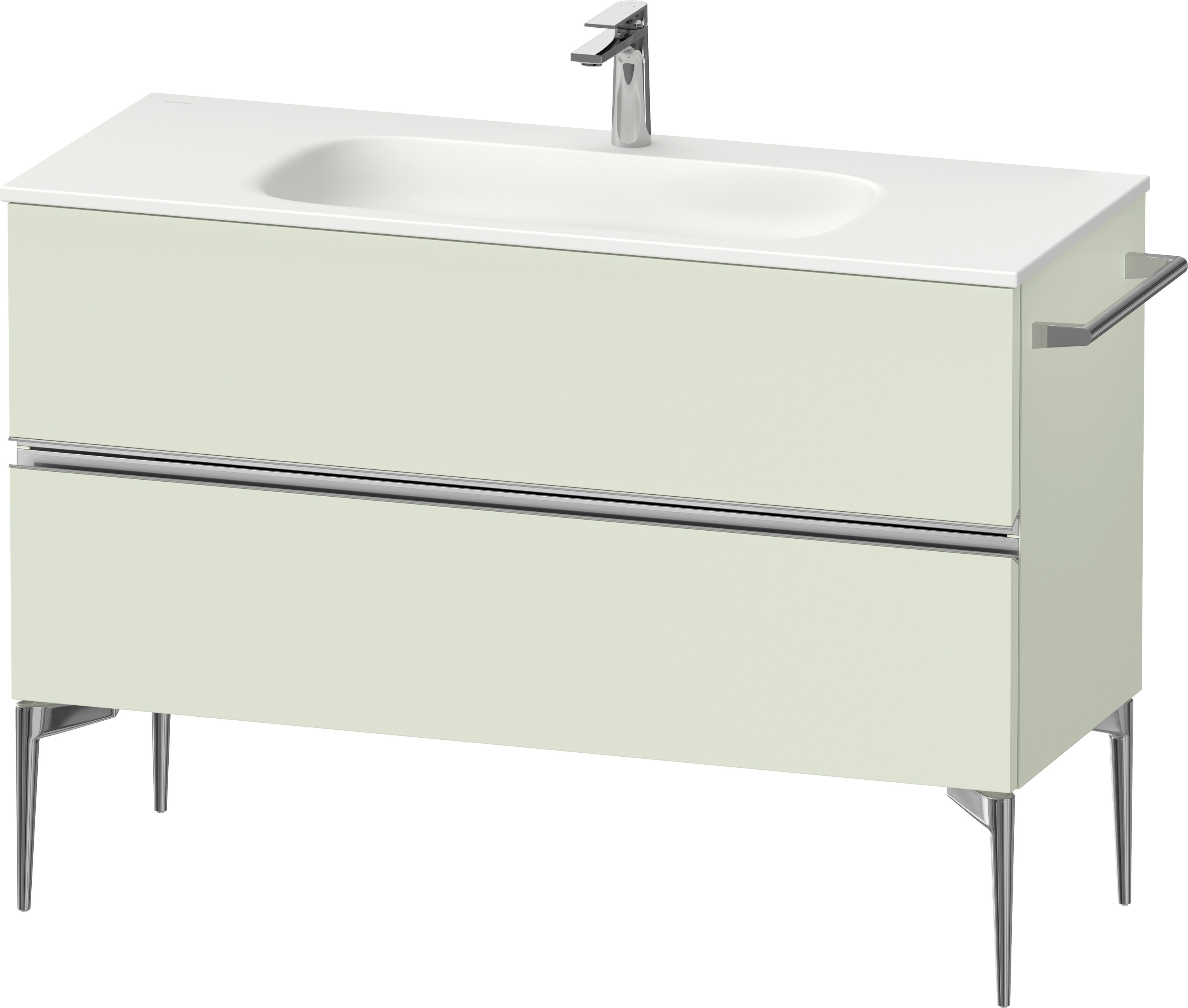 Duravit Sivida armario 121x47.7x59.2 cm suspendido, para lavabo verde-cromo SV4653010HH0000