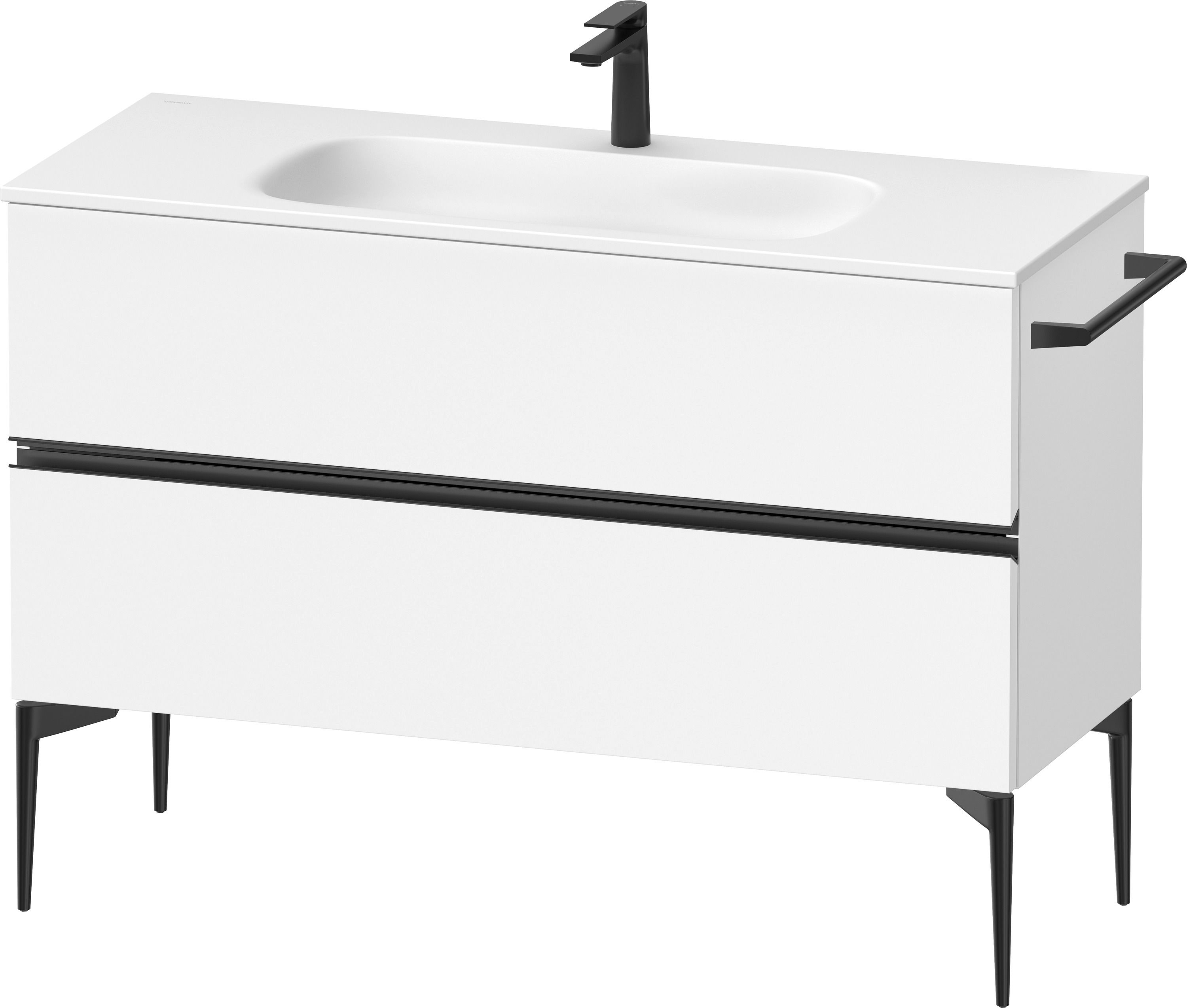 Duravit Sivida armario 121x47.7x59.2 cm suspendido, para lavabo blanco-negro SV46530BD180000