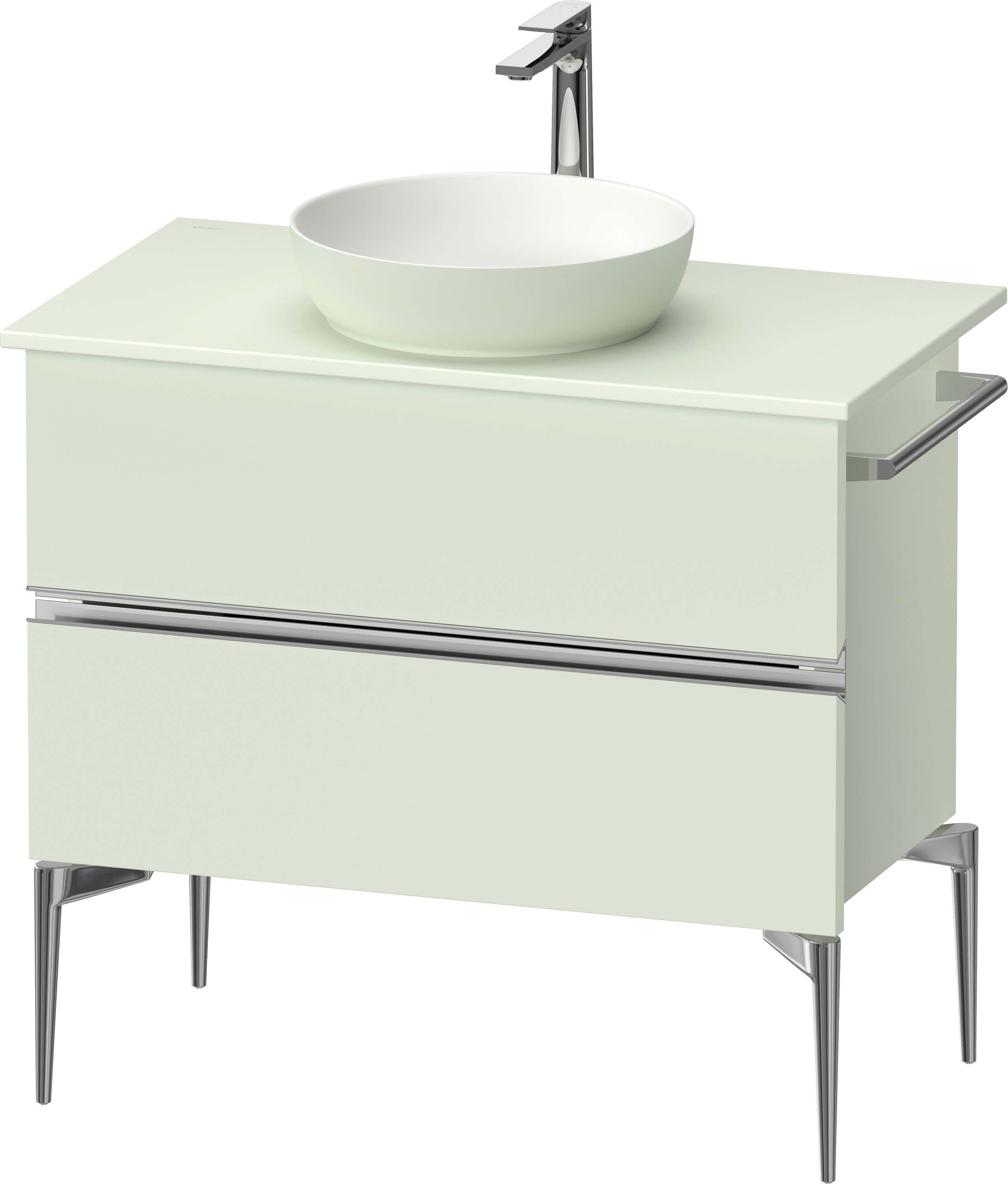 Duravit Sivida armario 84.5x47.5x54.8 cm suspendido, para lavabo verde-cromo SV4658010HH0000