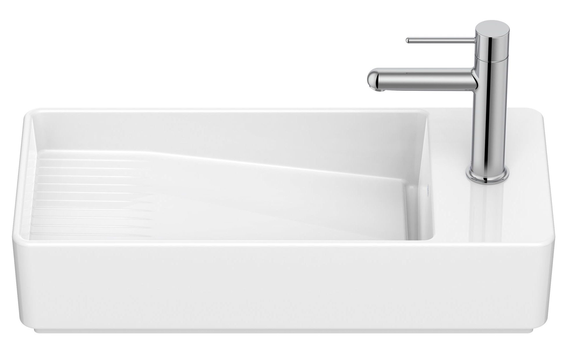 Roca Tura lavabo 55x27.5 cm rectangular clásico-sobre encimera blanco A327692000