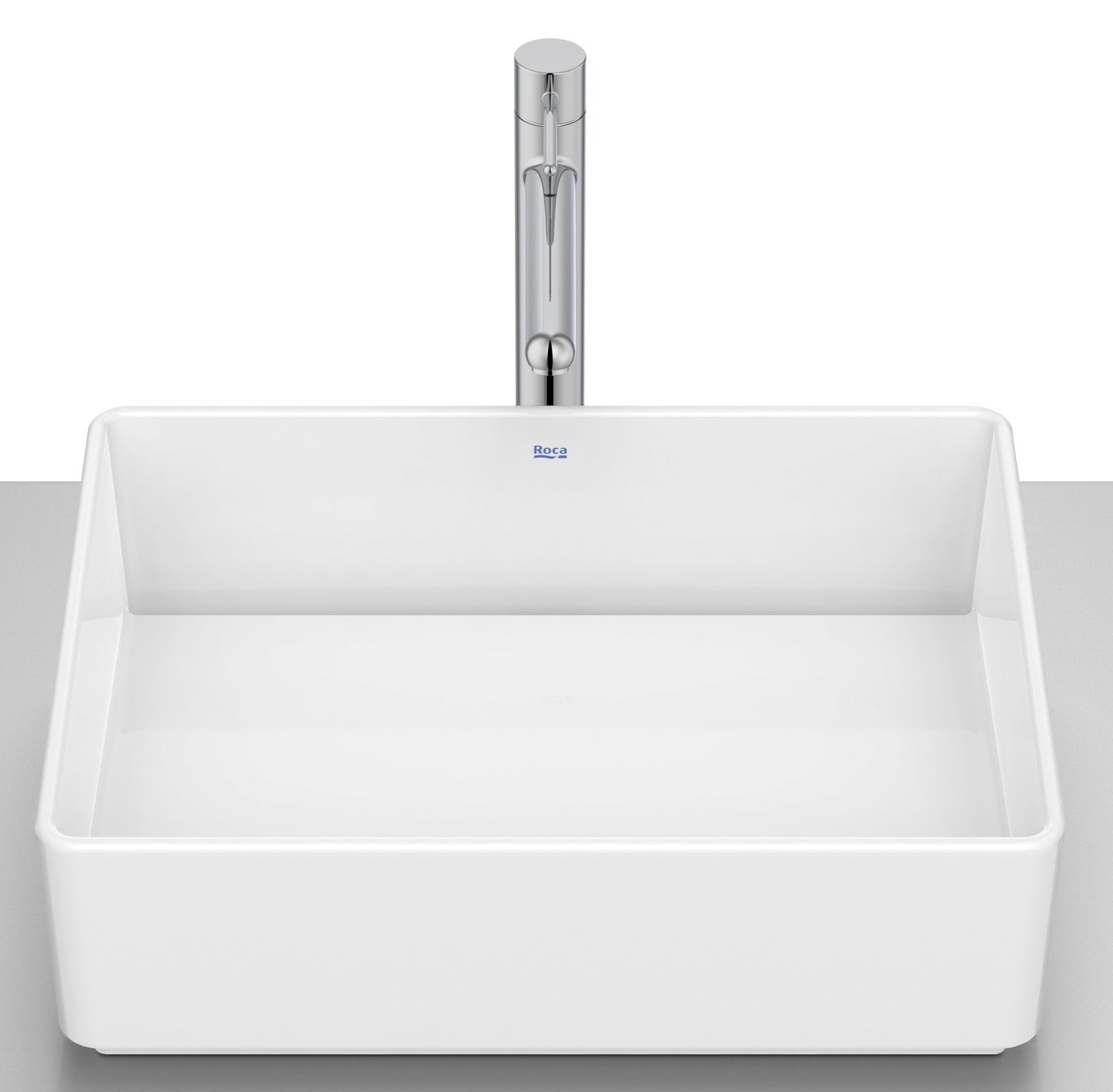 Roca Tura lavabo 45x35 cm rectangular sobre encimera blanco A327691000