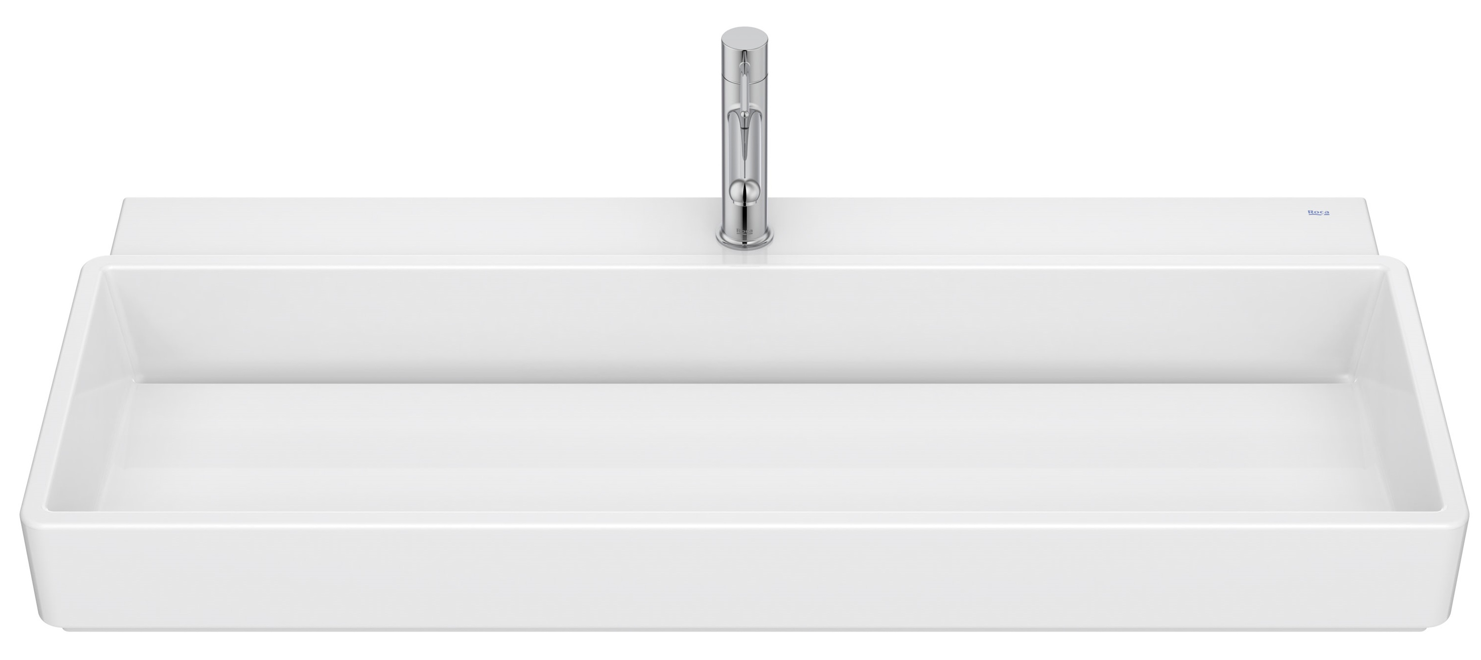 Roca Tura lavabo 100x43 cm rectangular clásico-sobre encimera blanco A327698S00