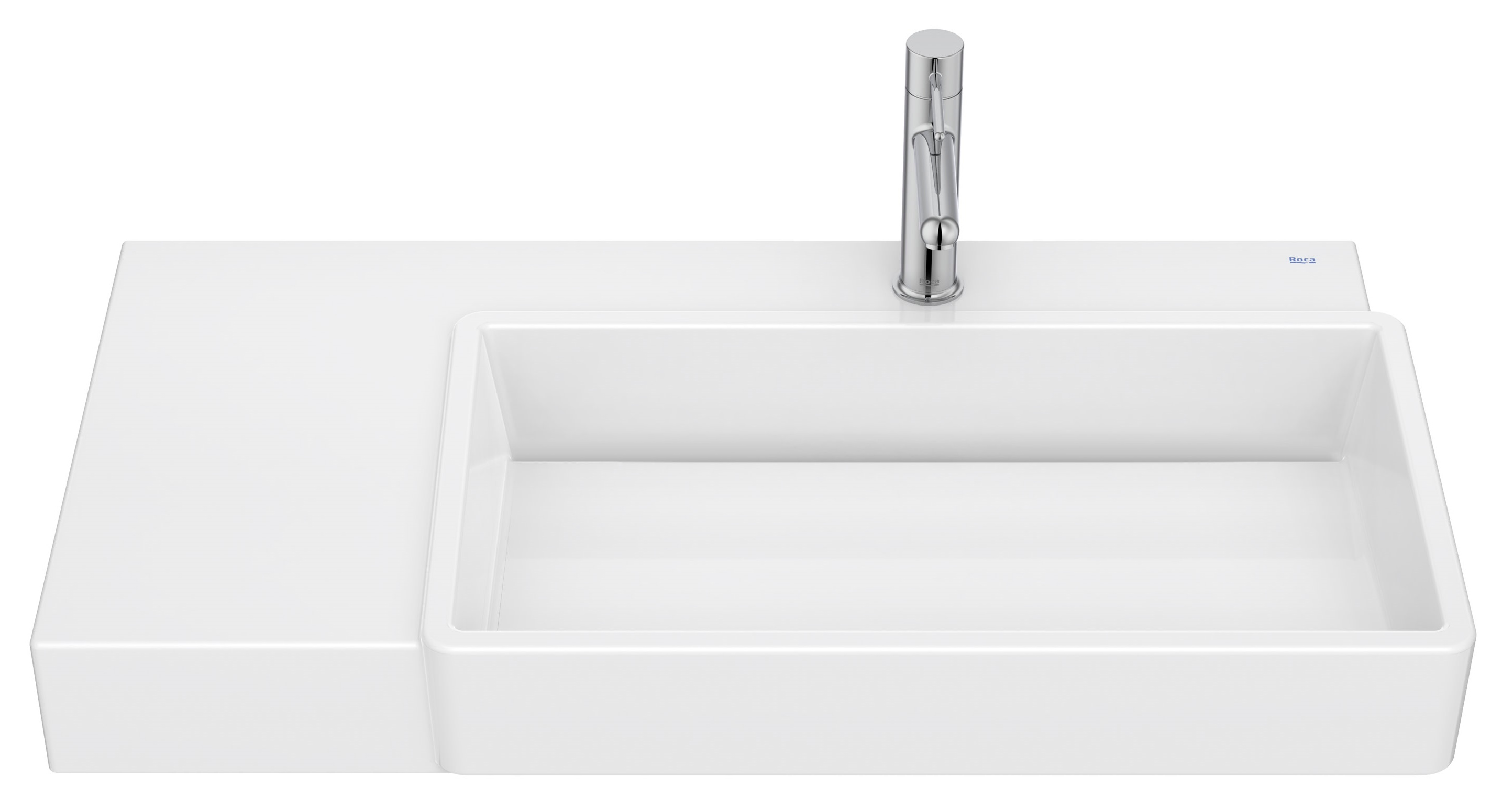 Roca Tura lavabo 80x43 cm rectangular clásico-sobre encimera blanco A327696S00