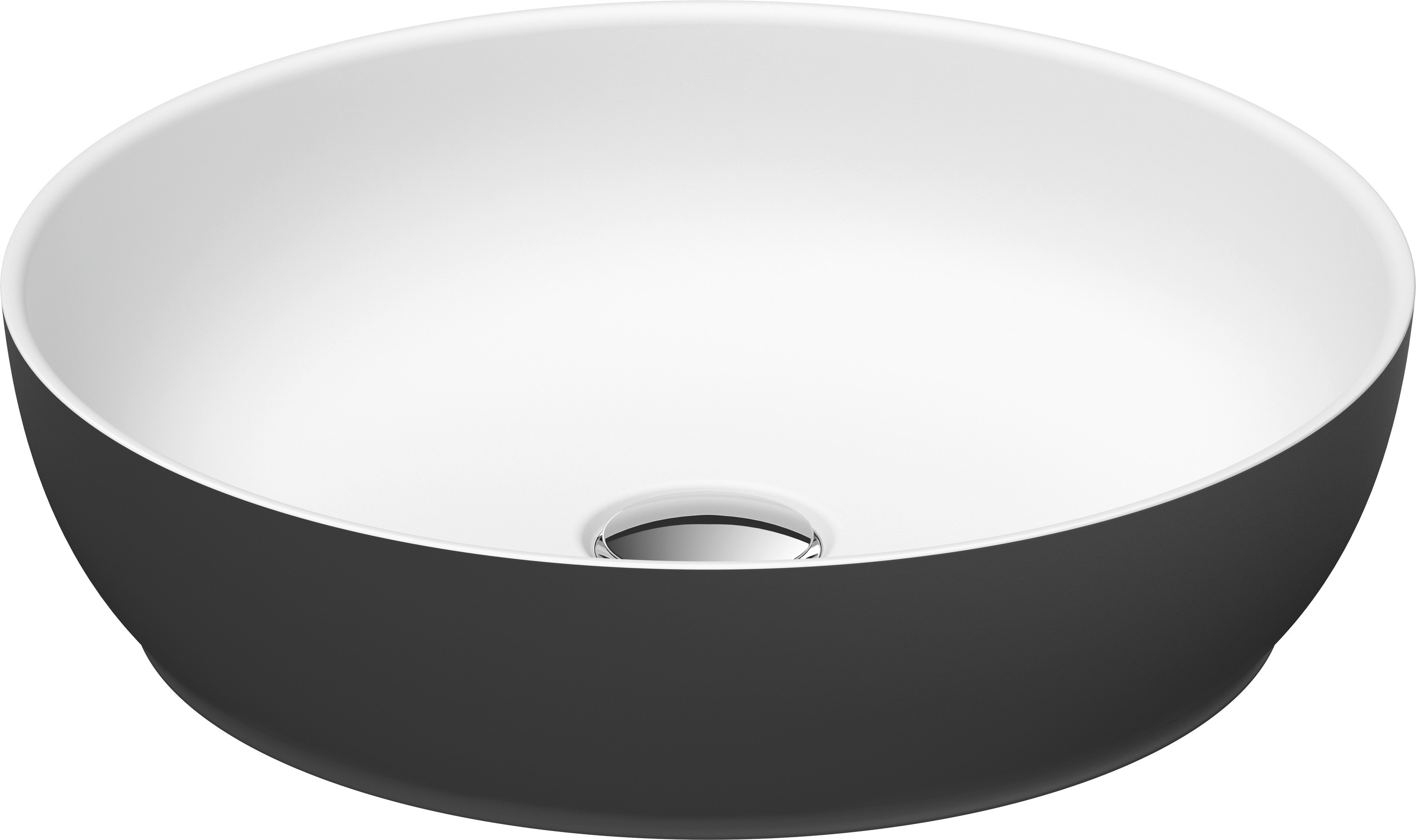Duravit Sivida lavabo 40x40 cm circular sobre encimera blanco-gris/piedra 266000FI00