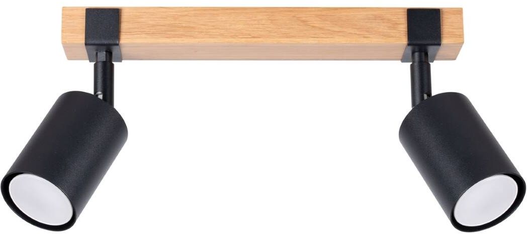 Sollux Lighting Fager lámpara de techo 2x10 W negro-madera SL.1344
