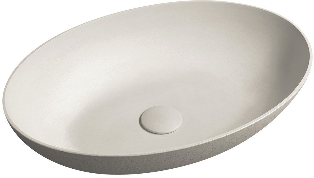 Sapho Formigo lavabo 60x40 cm oval sobre encimera marrón/beige FG214