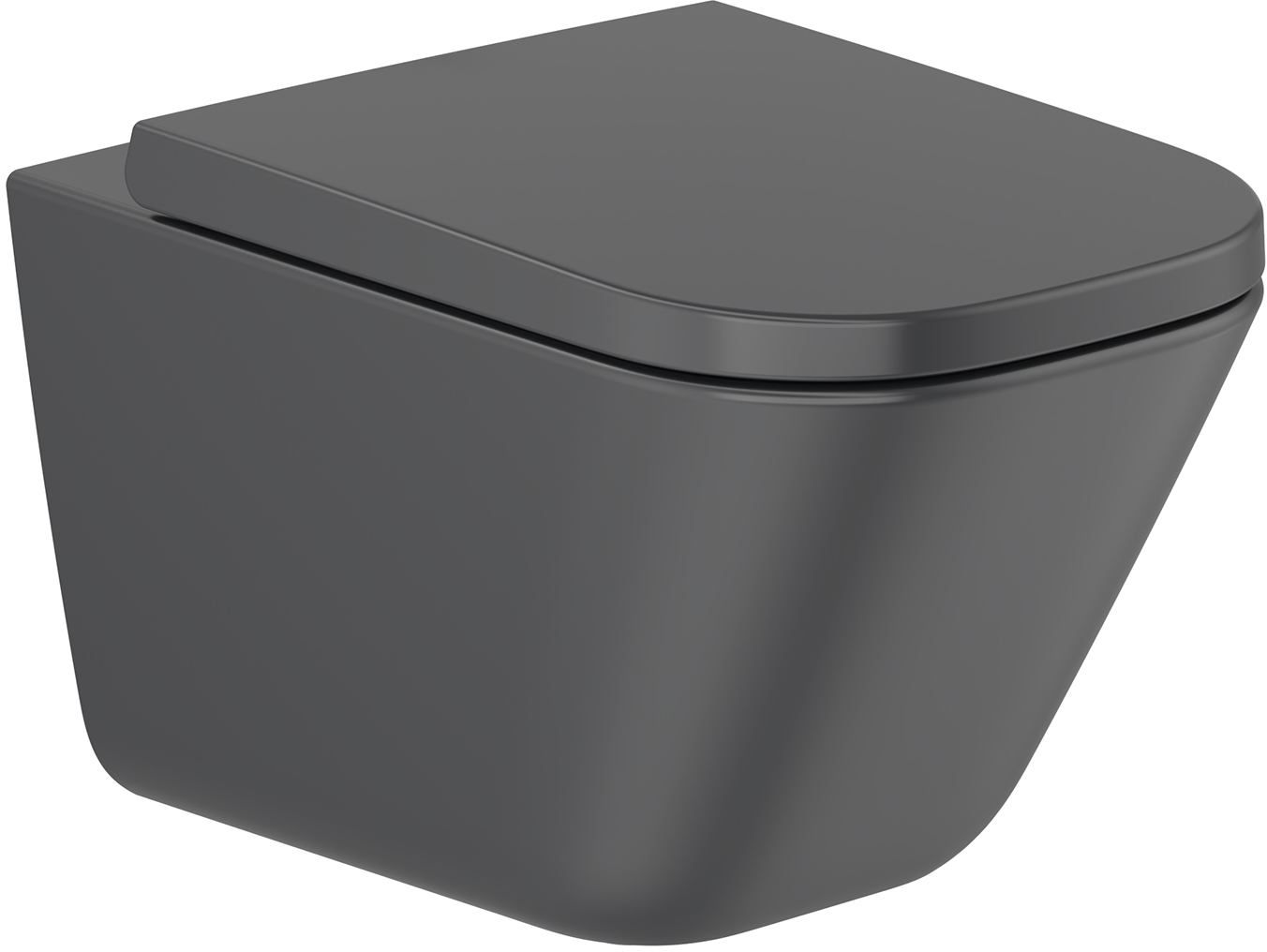 Roca Gap taza de inodoro suspendido sin reborde negro A34647L080